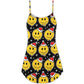 Christmas Smiling Face Santa Hat – Women's Summer Sleeveless V-Neck Camisole Dress