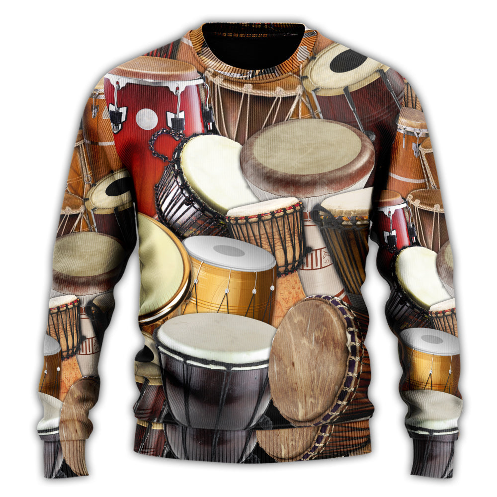 Drum Music Lifestyle Quote Style – Sweater - Ugly Christmas Sweater