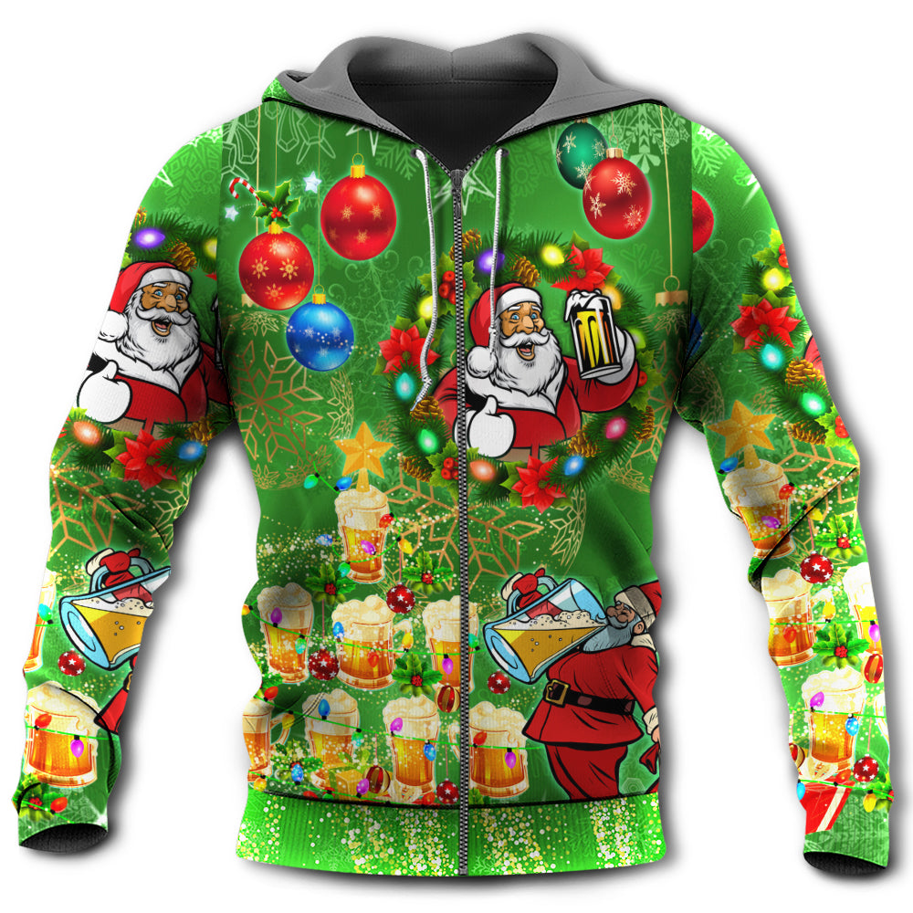 Santa Holiday Cheer Lights - 3D Hoodie