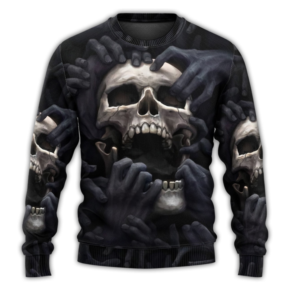 Dark Screaming Skull Fantasy Art – Sweater - Ugly Christmas Sweater
