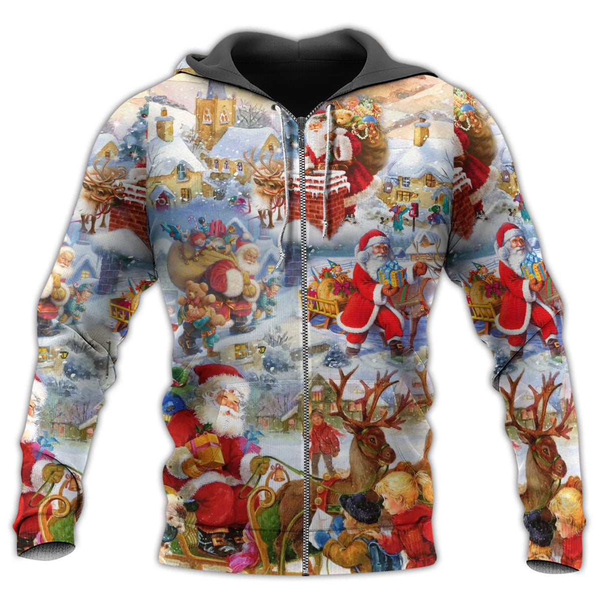 Christmas Merry Holly Jolly Quote Art – 3D Hoodie