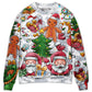 Christmas Santa Cutie Snowman Gingerbread – Sweater - Ugly Christmas Sweater