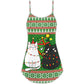 Christmas Meowy Cat Tree Fun – Women's Summer Sleeveless V-Neck Camisole Dress