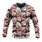 Christmas Cute Santa Reindeer Funny - 3D Hoodie