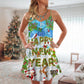 Christmas Happy New Year Snow – Women's Summer Sleeveless V-Neck Camisole Dress