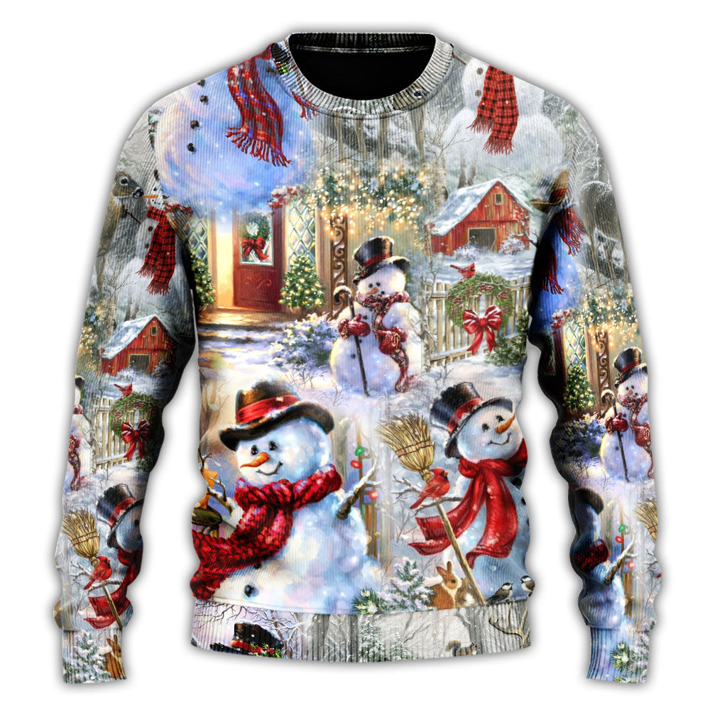 Christmas Snowman Merry Xmas Style – Sweater - Ugly Christmas Sweater