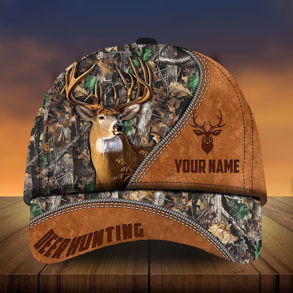 Leather Deer Hunting Personalized – Classic Cap