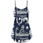 Dragon With Skull Vintage Sea Ship – Women's Summer Sleeveless V-Neck Camisole Dress