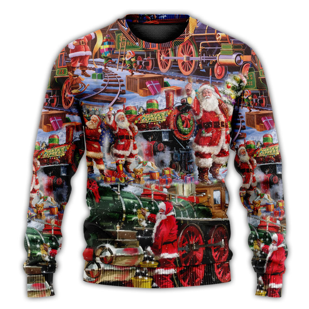 Santa Snow Village Spirit Of Giving – Sweater - Ugly Christmas Sweater