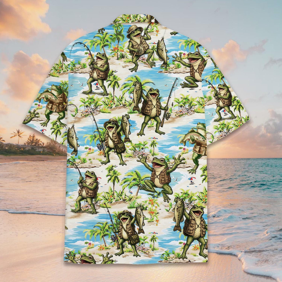 Funny Frog Fishing Tropical Fisherman Fish – Hawaiian Shirt