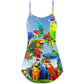 Parrot Couple Merry Christmas – Women's Summer Sleeveless V-Neck Camisole Dress