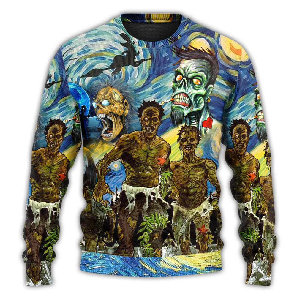 Halloween Funny Night Fantasy Art – Sweater - Ugly Christmas Sweater