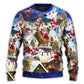 Christmas Rooftop Santa Busy Night – Sweater - Ugly Christmas Sweater