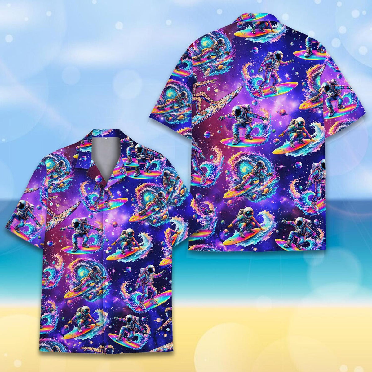 Cosmic Astronaut Vibrant Space Wave – Hawaiian Shirt