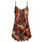 Violin Instrument Lover Quote – Women's Summer Sleeveless V-Neck Camisole Dress