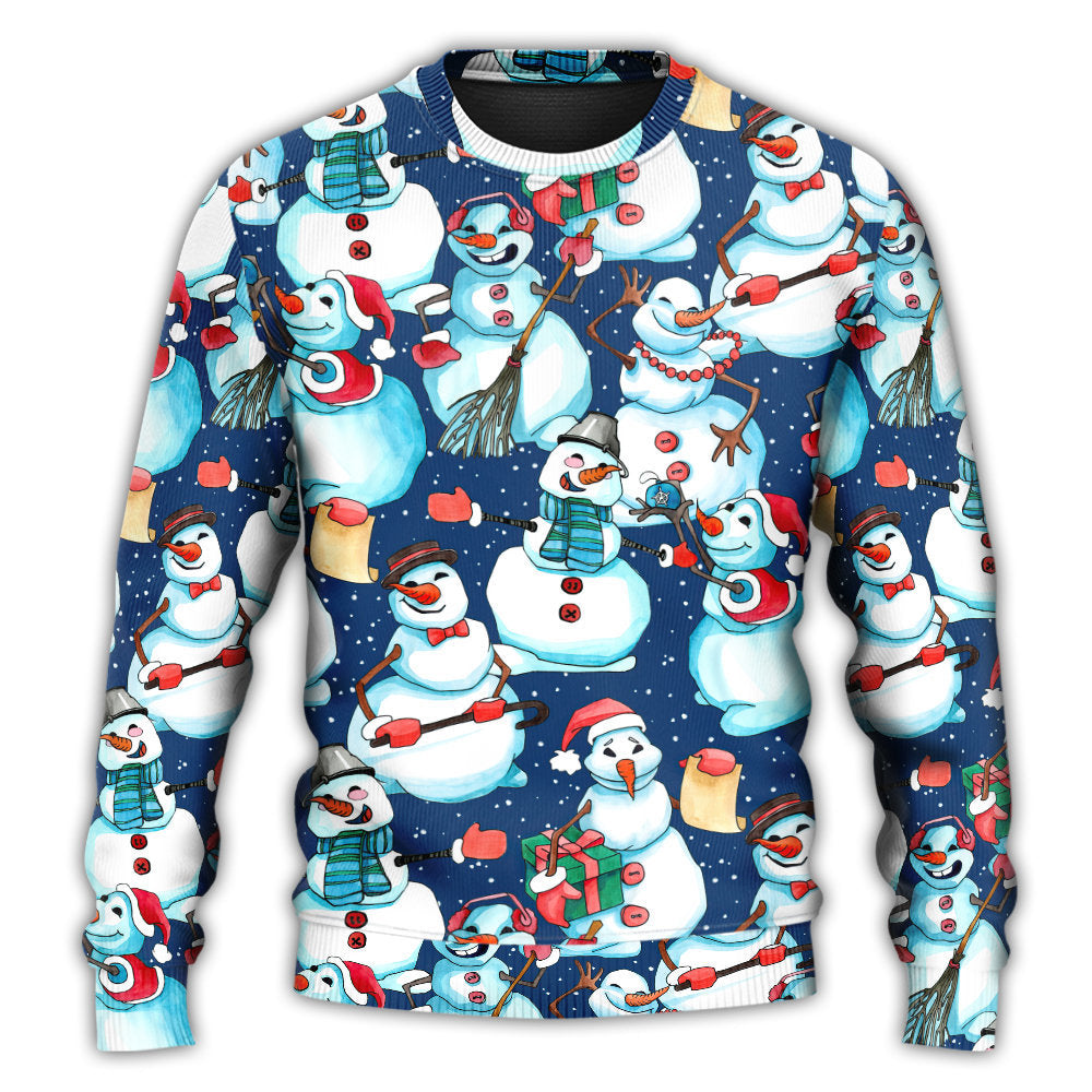 Christmas Happy Snowman Xmas – Sweater - Ugly Christmas Sweater