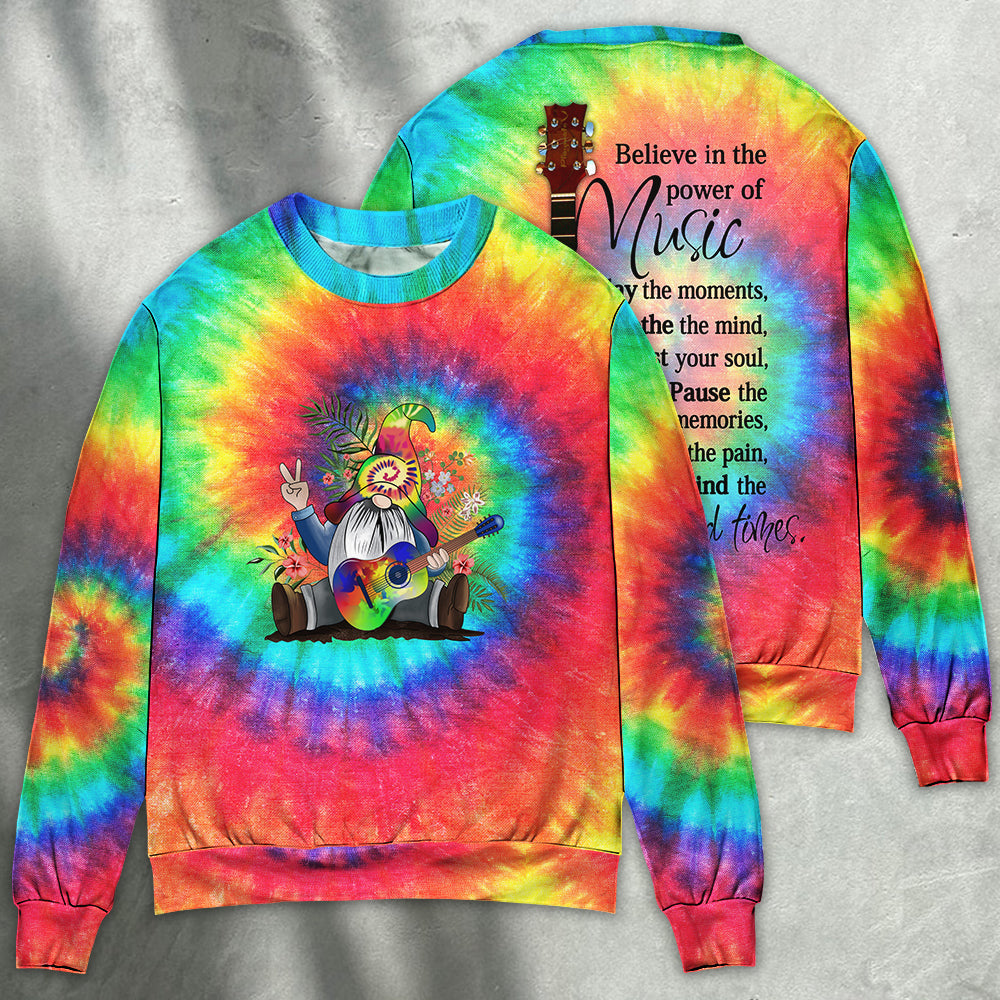 Hippie Power Of Music Gnome Style – Sweater - Ugly Christmas Sweater