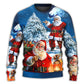 Christmas Santa Story Night Is Coming Art – Sweater - Ugly Christmas Sweater
