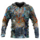 Colorful Glass Style Cat Lover Art – 3D Hoodie