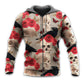 Gothic Skull Rose Raven - 3D Hoodie
