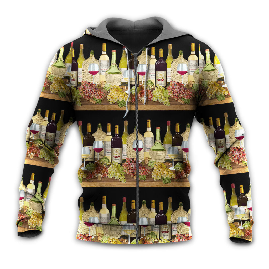 Wine Tasting Border Stripe Style - Hoodie