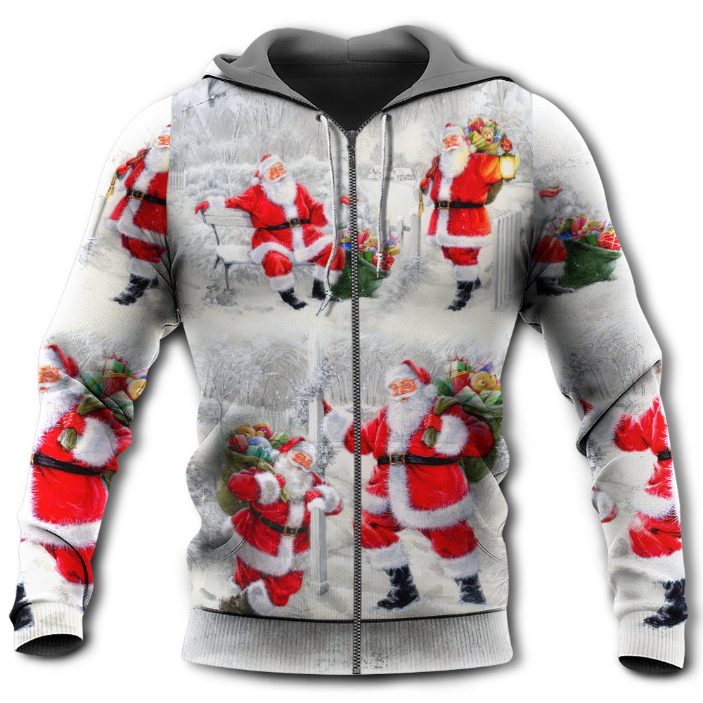 Christmas Santa Always With You Art Style - Hoodie