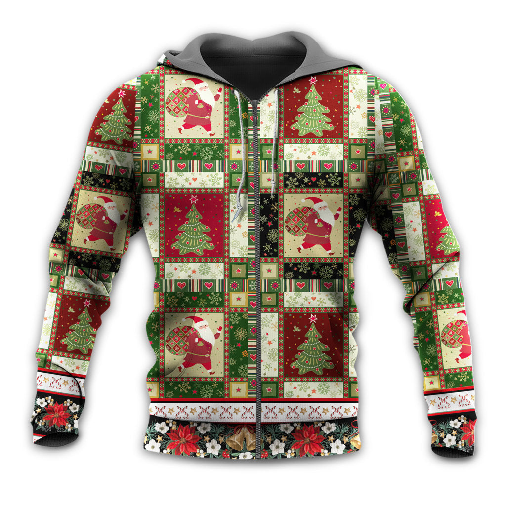 Christmas Santa And Fir Tree - Hoodie