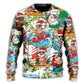 Christmas Santa Aloha Beach Vibe Style – Sweater - Ugly Christmas Sweater