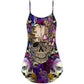 Skull Mushroom Psychedelic Magic – Women's Summer Sleeveless V-Neck Camisole Dress