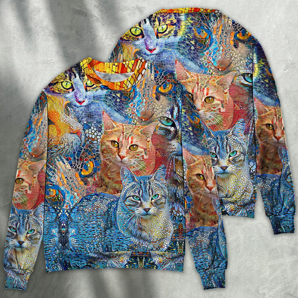 Amazing Cat Mosaic Art Style – Sweater - Ugly Christmas Sweater