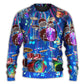 Drum Is My Life Neon Light Style – Sweater - Ugly Christmas Sweater