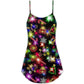 Christmas Tree Gifts Gingerbread Neon – Women's Summer Sleeveless V-Neck Camisole Dress