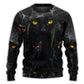 Halloween Black Cat Dark Night Art – Sweater - Ugly Christmas Sweater