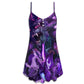 Dark Purple Dragon Lightning – Women's Summer Sleeveless V-Neck Camisole Dress
