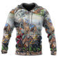 Horse Racing Be Strong Be Brave - 3D Hoodie