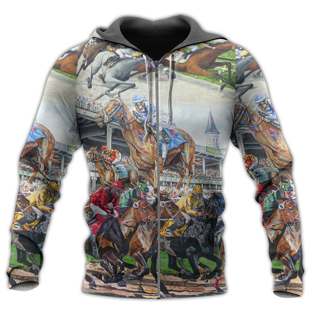 Horse Racing Be Strong Be Brave - 3D Hoodie
