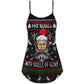 Nordic Skull Glory Holiday – Women's Summer Sleeveless V-Neck Camisole Dress