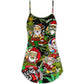 Hippie Santa Holiday Vibes – Women's Summer Sleeveless V-Neck Camisole Dress