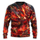 Dinosaur Meteorite Fantasy Art – Sweater - Ugly Christmas Sweater