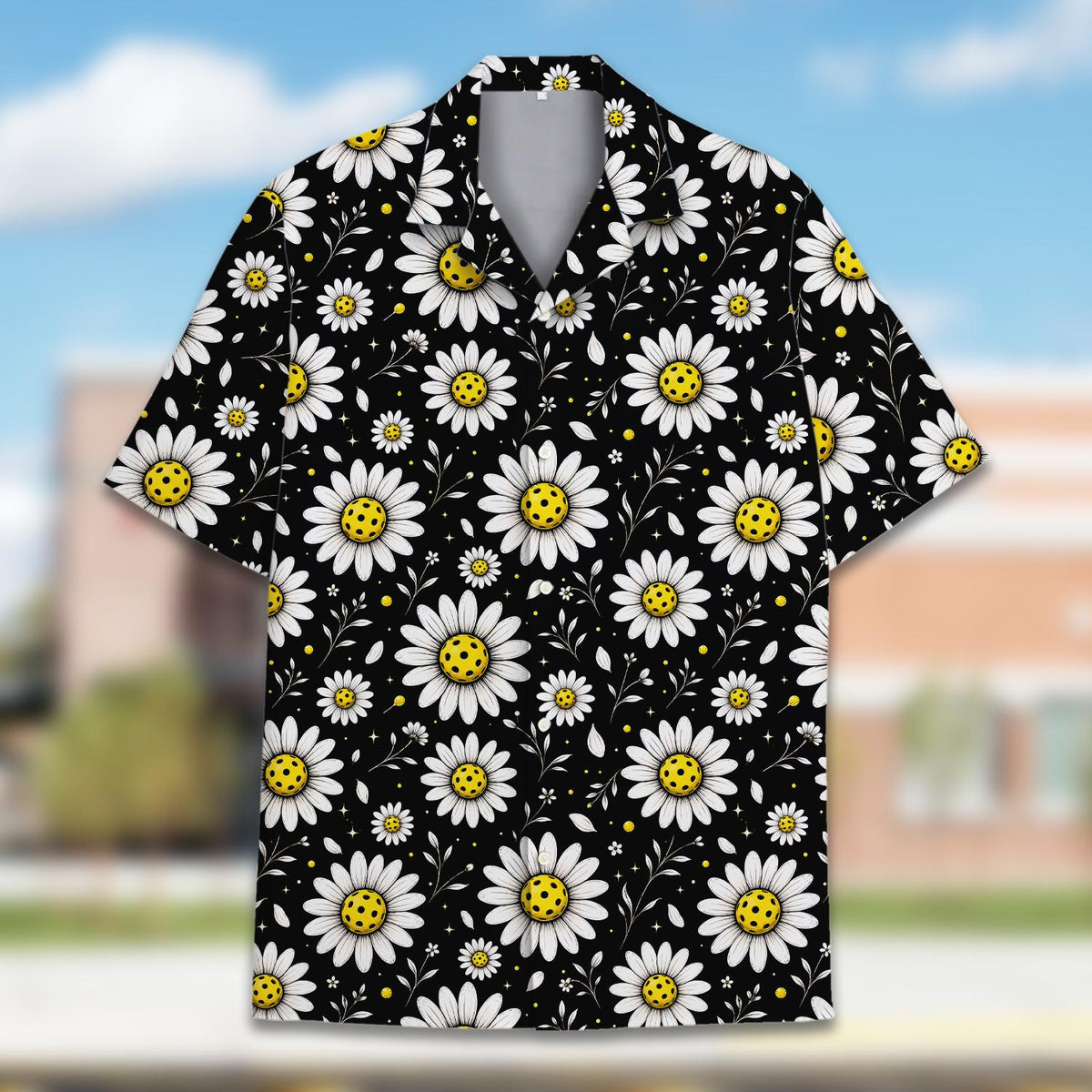 Daisy Pickleball Floral Sports Tournament – Hawaiian Shirt