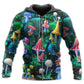Hippie Mushroom Galaxy Neon Art – 3D Hoodie