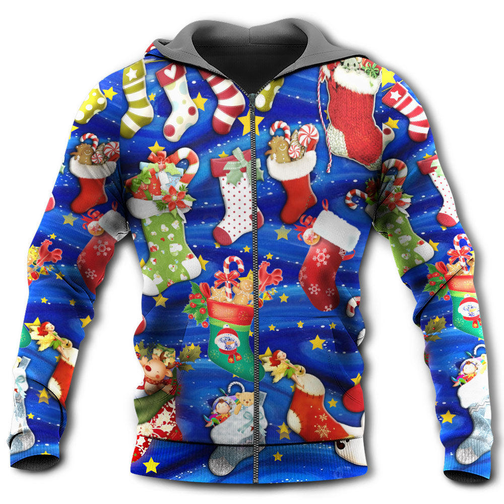 Christmas Tree Socks Season Of Joy - 3D Hoodie