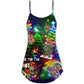Dinosaur Lover Merry Christmas – Women's Summer Sleeveless V-Neck Camisole Dress
