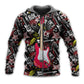 Zip Hoodie / S Christmas Guitar Rock Soul Merry Xmas - Hoodie - Owls Matrix LTD