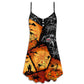 Halloween Spider Pumpkin Night – Women's Summer Sleeveless V-Neck Camisole Dress