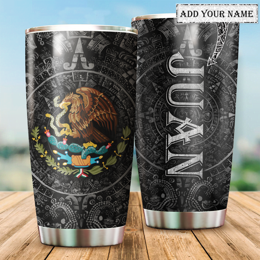 Aztec Mexico Personalized 20 Oz Tumbler For Coffee Lovers Travel Use And Reusable Drinkware