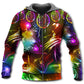 Christmas Dancing Snowman Tree Neon Light Art – 3D Hoodie