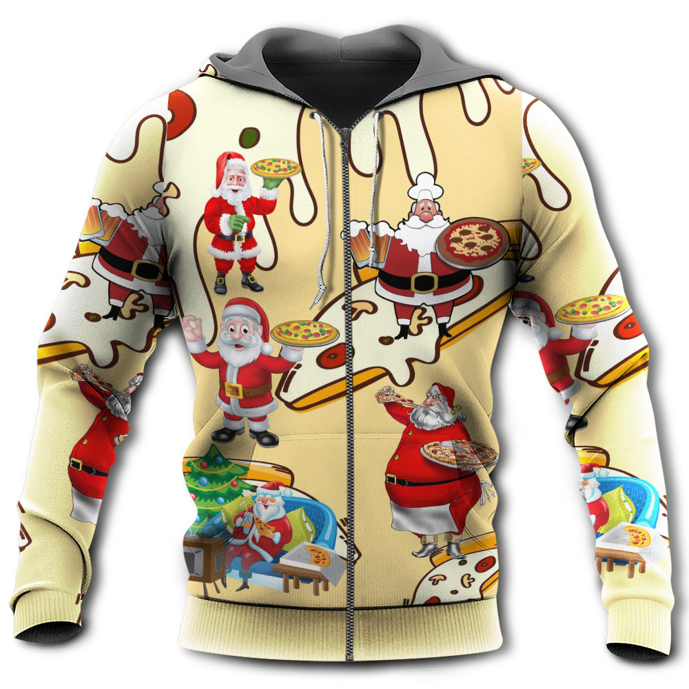 Santa Pizza Night Christmas - 3D Hoodie