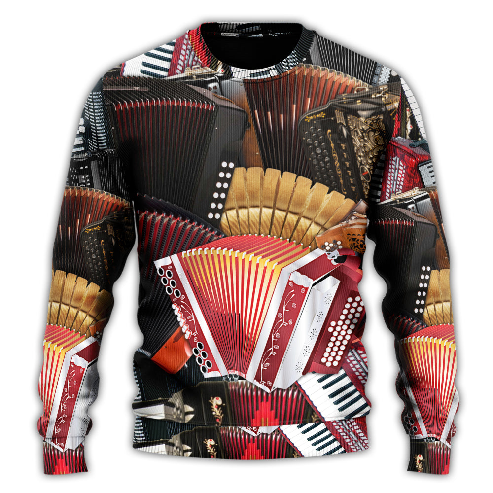 Accordion Gentleman Music Quote Style – Sweater - Ugly Christmas Sweater