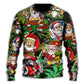 Christmas Hippie Santa Peace Style – Sweater - Ugly Christmas Sweater